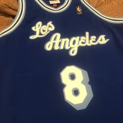 Authentic Mitchell And Ness Blue Kobe Bryant Lakers Jersey
