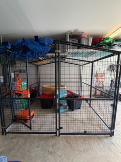 Large Heavy-Duty Metal Wire Animal Kennel
