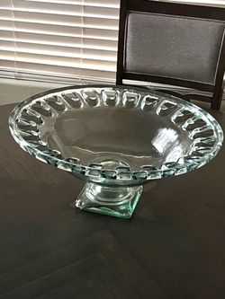 Huge XL Glass Decorative Serving Bowl-Made in Spain-16”x8”