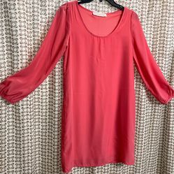 Peach Love Cream California Women’s Pink Casual Shirt Dress Size Small 