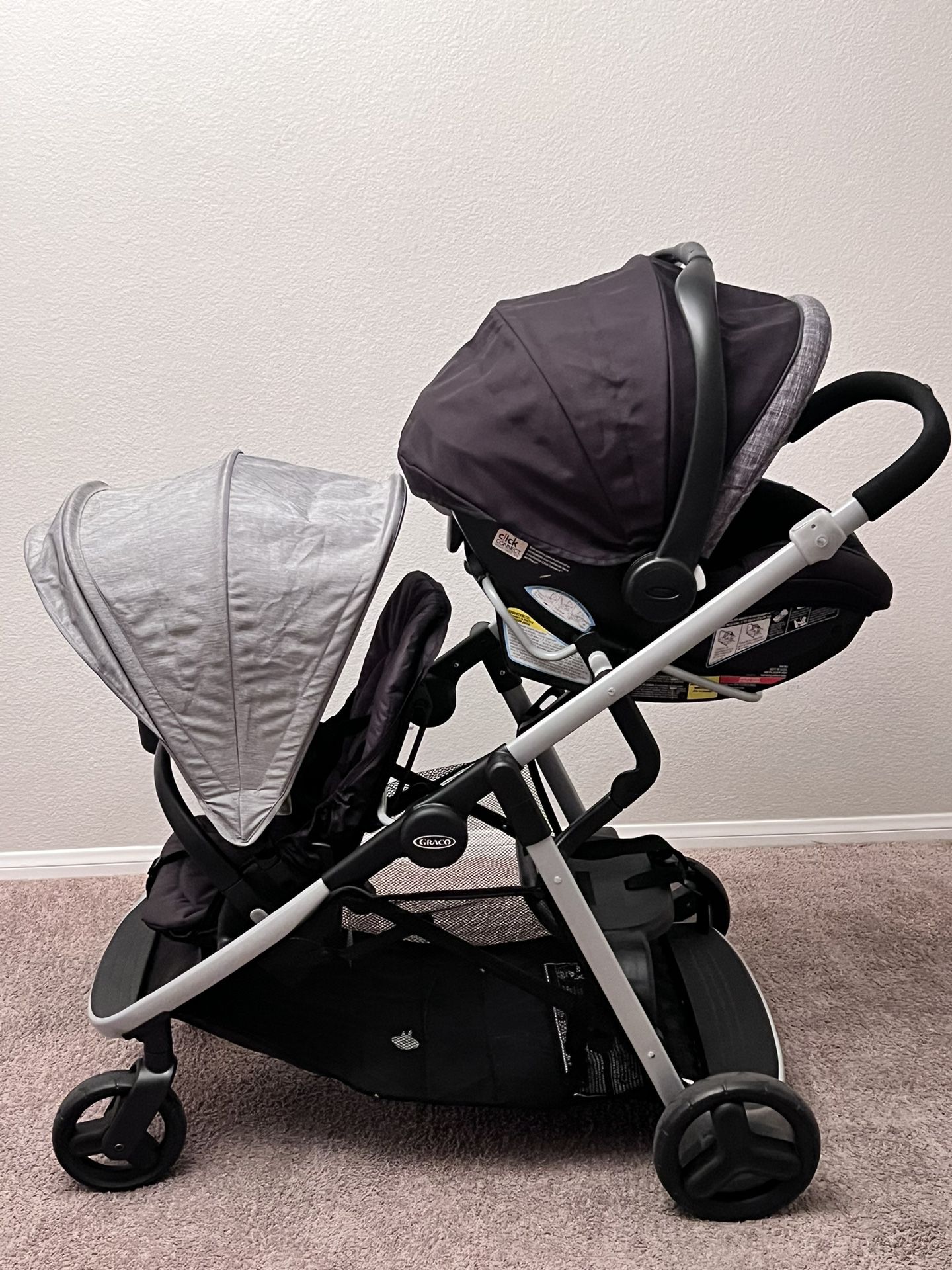 Graco Double Stroller With Car seat