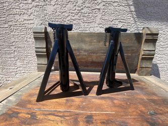 Pair of Black Steel Jack Stands