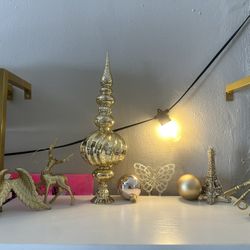 Gold & Silver Christmas Ornament Set – 40+ Shatterproof Balls + Eiffel Tower & Bead Décor!