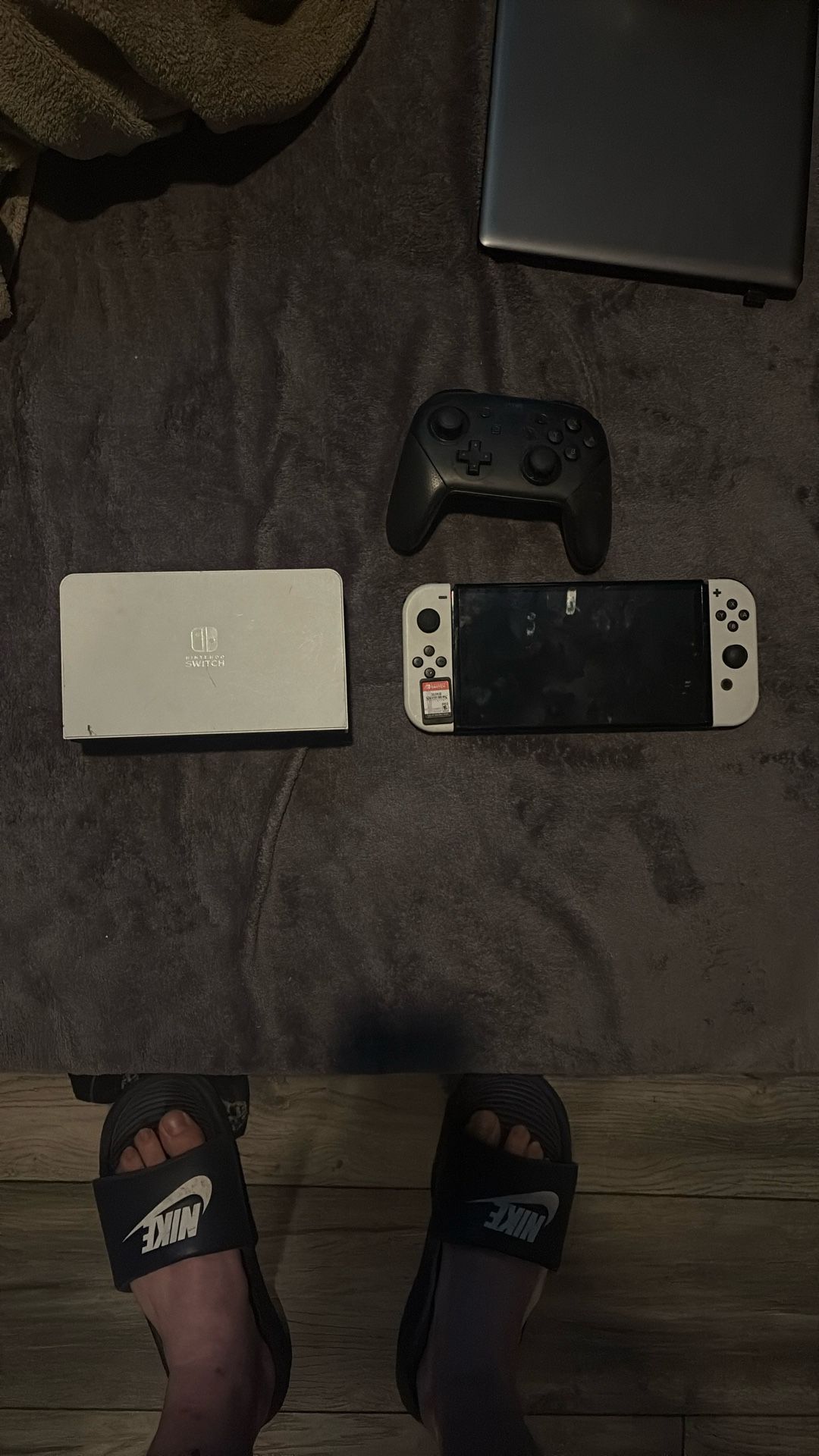 Nintendo Switch OLED with Pro Controller and Smash Bros Ultimate