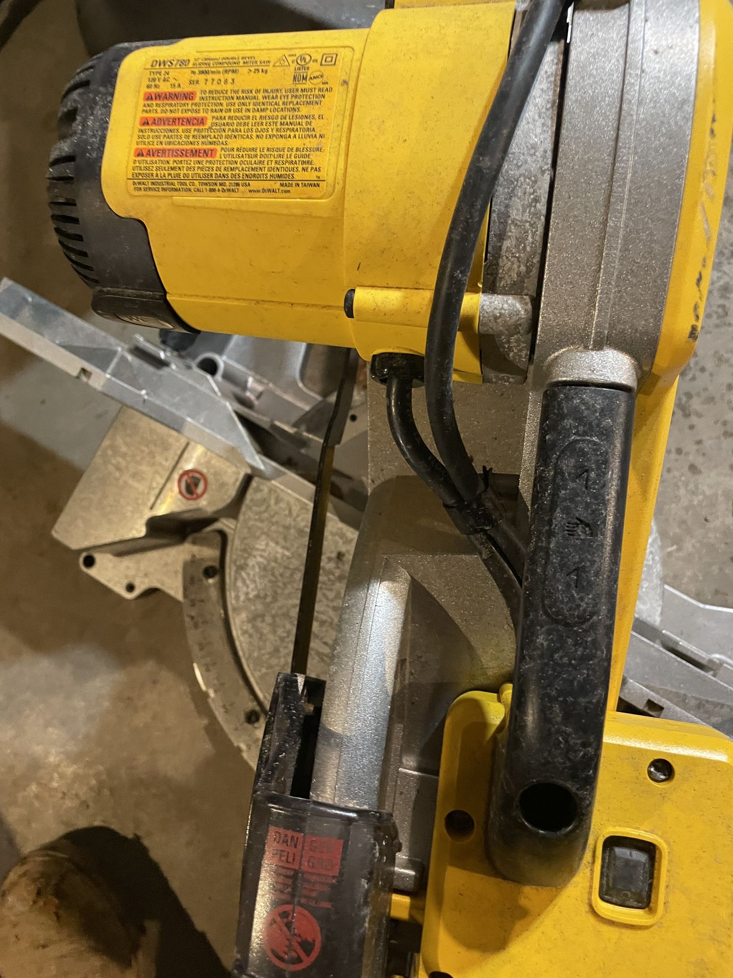 Dws 780 dewalt saw