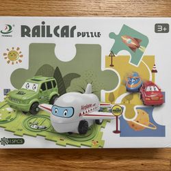 Railcar Children's Educational Puzzle Track Car Play Set in Ocean Series - NIB