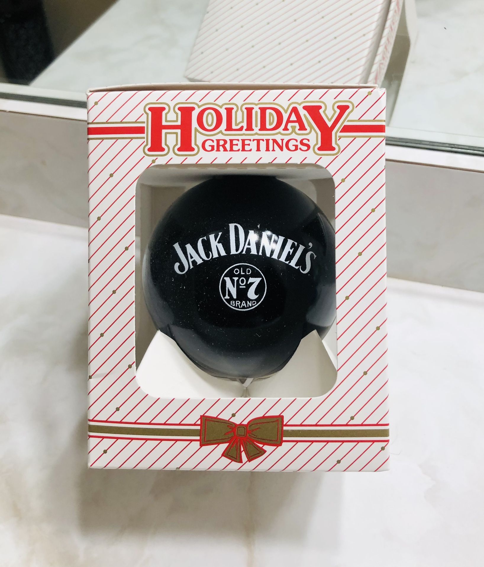JACK DANIELS Old No. 7 Glass Ornament (3.25β Round)