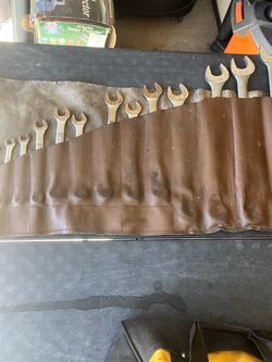 Vintage Craftsman USA 14-Piece Combination Wrench Set & Roll Pouch (Up to 1-1/4")