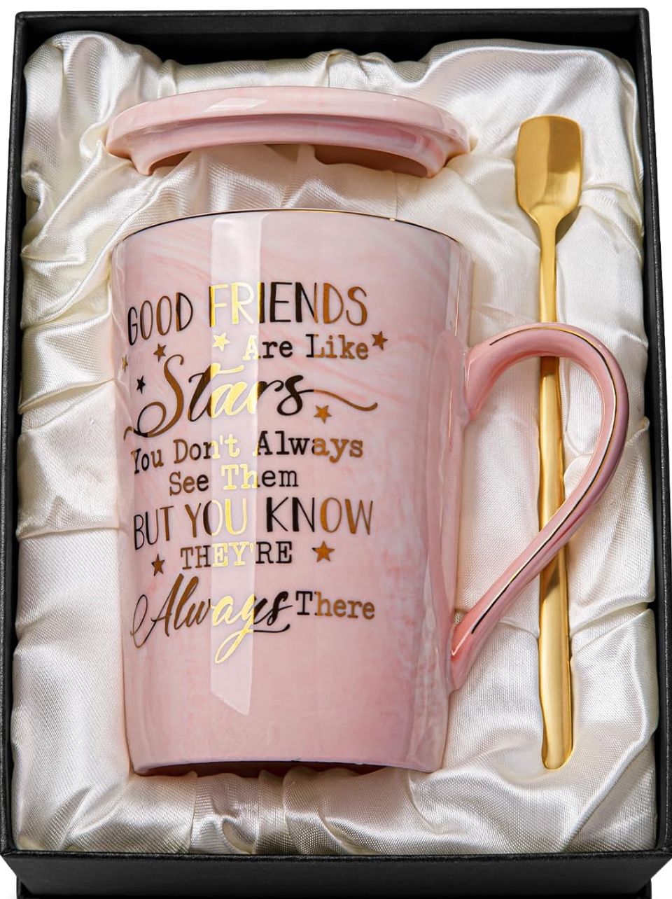 Best Friend 14oz Coffee Mug Set Gifts Pink