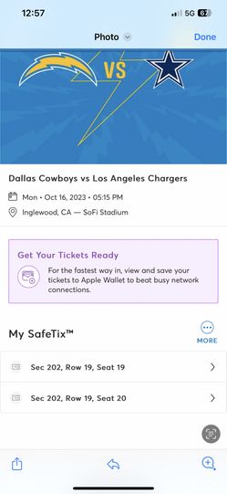 2 Dallas Cowboys vs. Los Angeles Chargers Tickets
