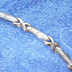 Sterling Silver Bracelet. X Love Bracelet.8 Inlong Italy 925