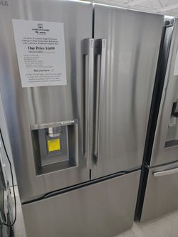 50% OFF 3 DOOR FRENCH DOOR FRIDGES!  THIS WEEK ONLY! LG 24 Cu Ft, 36"W (Was $1699 Now Only $849)