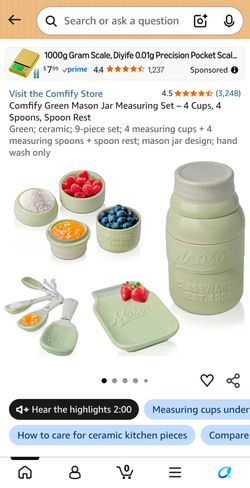 Mason Jar Measuring Spoon Set & Utensil Holder