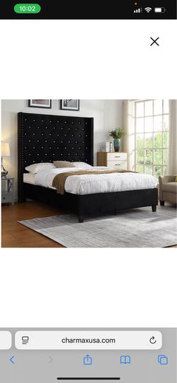BRAND NEW BLACK KING SIZE 6FOOT TALL BED FRAME WITH NEW MATTRESS/FAST DELIVERY