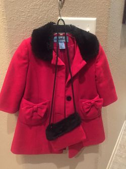 Child Red Coat Size 2-3