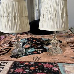 Antique Crystal Lamps 