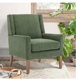 New COLAMY Green Fabric Wingback Accent Chair(have only 1) $75 firm