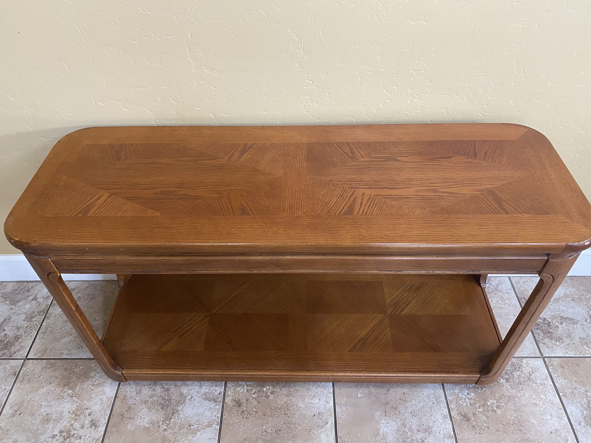 Rectangular wood console table