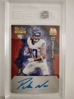 Puka Nacua rookie Signed numbered card
