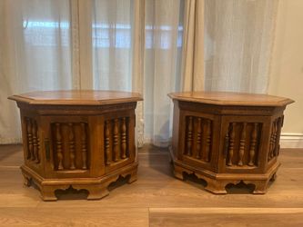 Vintage Octagon End Tables (pair)