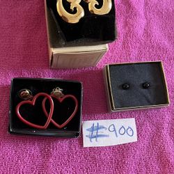 3 Pairs Of New Avon Earrings, New never Been Used