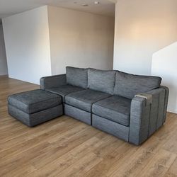 Lovesac Grey Slub Tweed 4 Seat 5 Side Sactional - 🚚 FREE DELIVERY // $50 FINANCING 💸