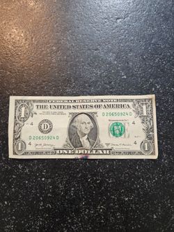 Offset dollar bill