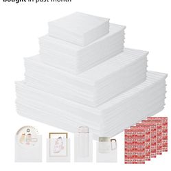 NEW 200 Pack Foam Pouches,4 Sizes Cushion Foam Pouch for Moving