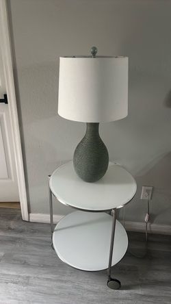 Table Lamp with Woven Textured Base