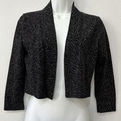 womens Calvin Klein knit black/gray zebra print cardigan shrug - size S