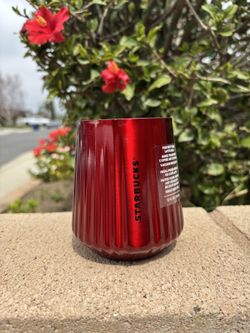 Starbucks 2024 Winter Collaboration Red Stainless Steel Coffee Cup 12oz
