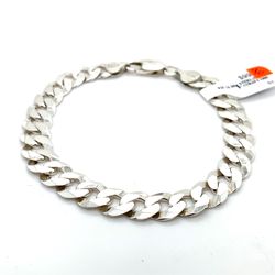 925 Silver Bracelet 8” Flat Cuban Cuban 9.1mm 16grams 140830 12