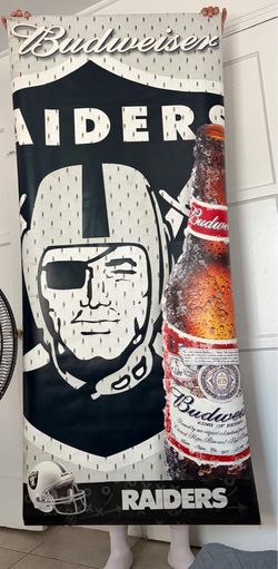 Double-Sided Budweiser / Bud Light Raiders Vinyl Bar Banner (Large)