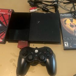 Ps2 Slim 9001 W Games , Memory Card And Control 