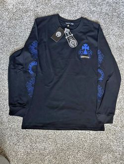 Chome heart shirt black and blues 