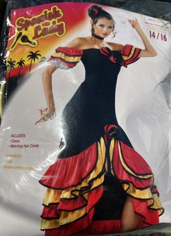 Spanish Lady Costume Adult One Size