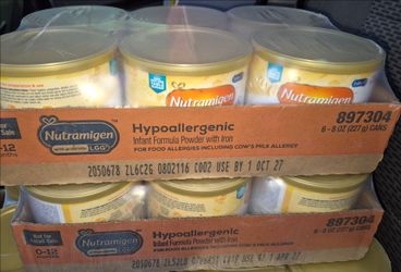 Nutramigen 12 x 8 OZ (227 g) CANS powder with Probiotic LGG Hypoallergenic Infant Formula