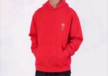 J BALVIN MORADO X TAKASHI MURAKAMI FLOWER HOODIE RED EXCLUSIVE Size Large