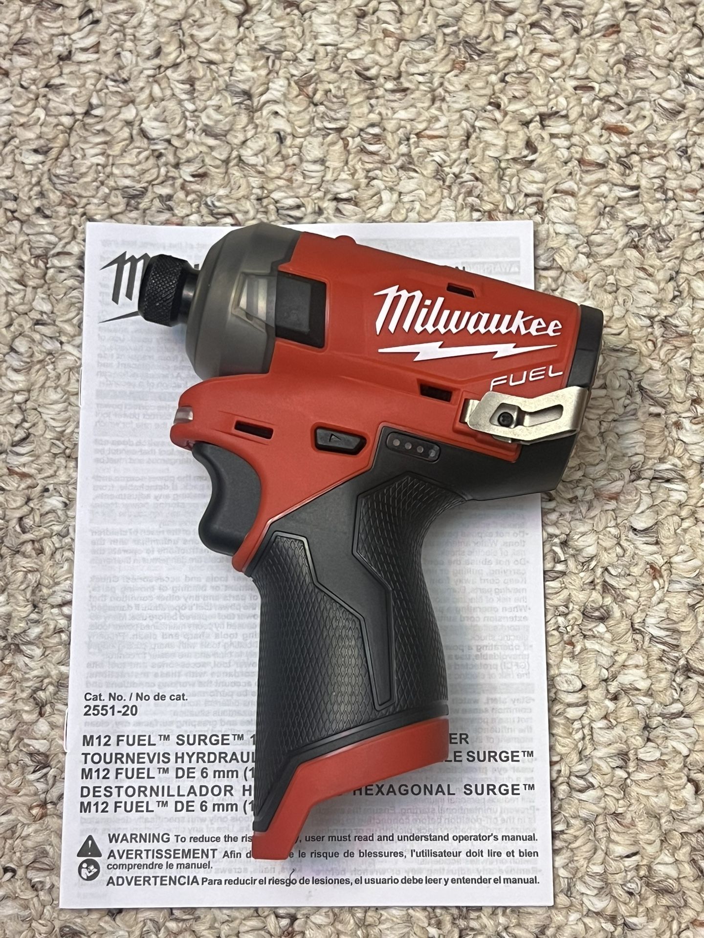 Milwaukee 2551-20 M12 FUEL SURGE Compact 1/4 in. Hex Hydraulic Driver (Tool only)