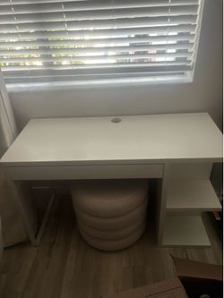 White ikea desk