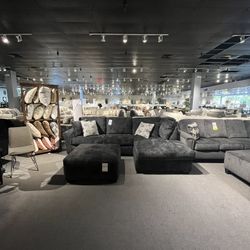 Charcoal 2PC Chaise Sectional Couch