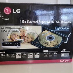 LG 168X External Super Multi DVD Rewriter GSA-E40L