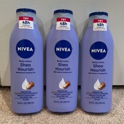 Nivea lotion 8.4 oz: $3 each