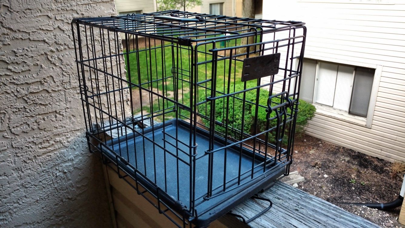 18 x 12 x 14 in extra small folding black dog crate