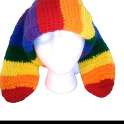 Rainbow Bunny Hat