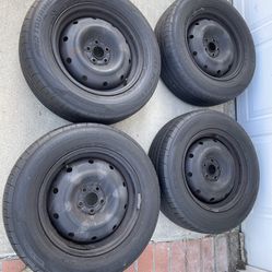 4 — 215/65r16 5x100 5x3.94 Stock Subaru Outback Forester Crosstrek Impreza Wheels Rims Tires!!!!!!
