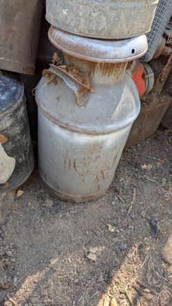 Antique milk can
