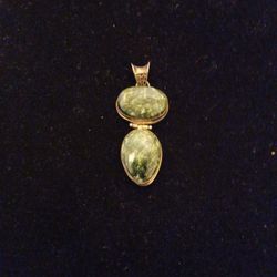 Sterling Silver Green Jasper Stone