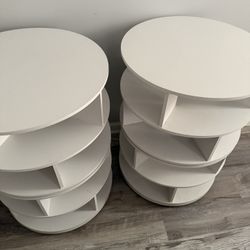 Wayfair 2 White Rotating Shoe Racks – 3 Tier | Lazy Susan Style