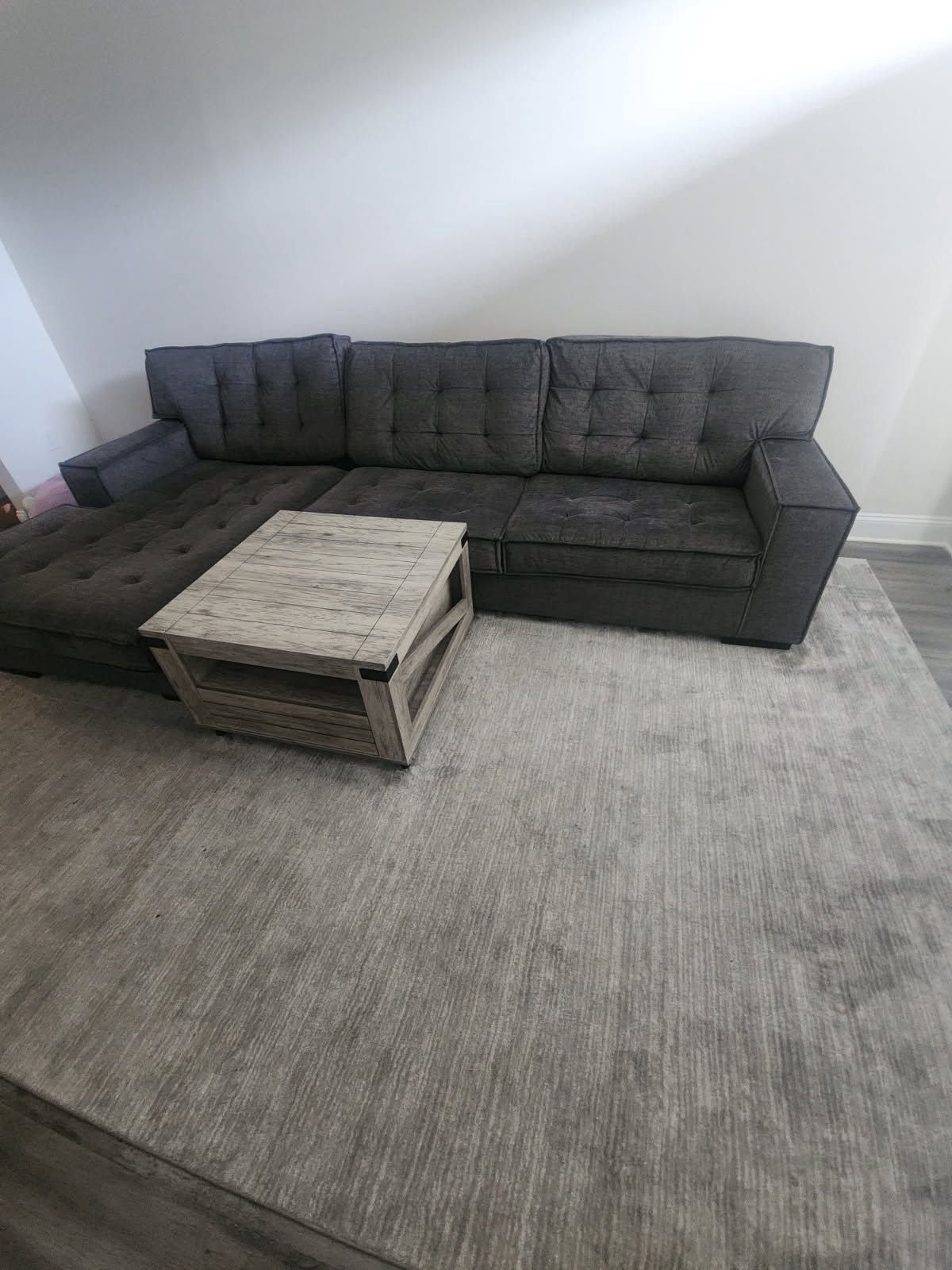 Grey L Shape Sectional